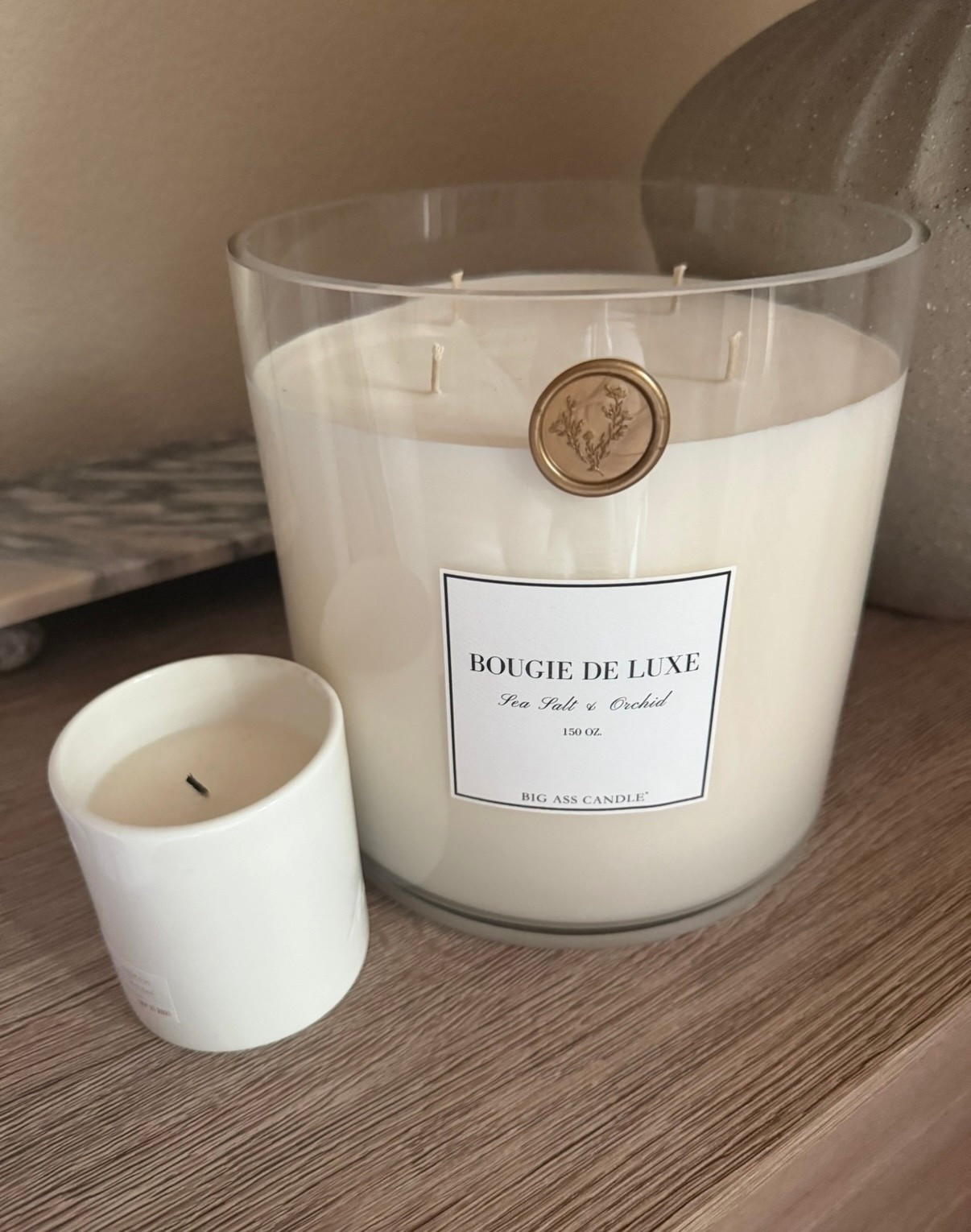 Statement candle! ✨ featured on Shark Tank! It’s extreme luxury, oversize! Love the fragrance I picked! My 15% off coupon code: MILLENNIALS at @Big Ass Luxuries 

#LTKHome #LTKSpringSale #LTKSaleAlert