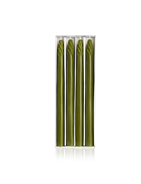 The Asparagus Bunch Set of 4 Candles Olive | David Jones (Australia & New Zealand)