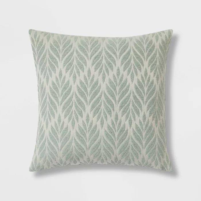 Woven Botanical Square Throw Pillow Cream - Threshold&#8482; | Target