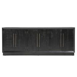 Holand Modern Classic Black Pine Wood Sideboard | Kathy Kuo Home