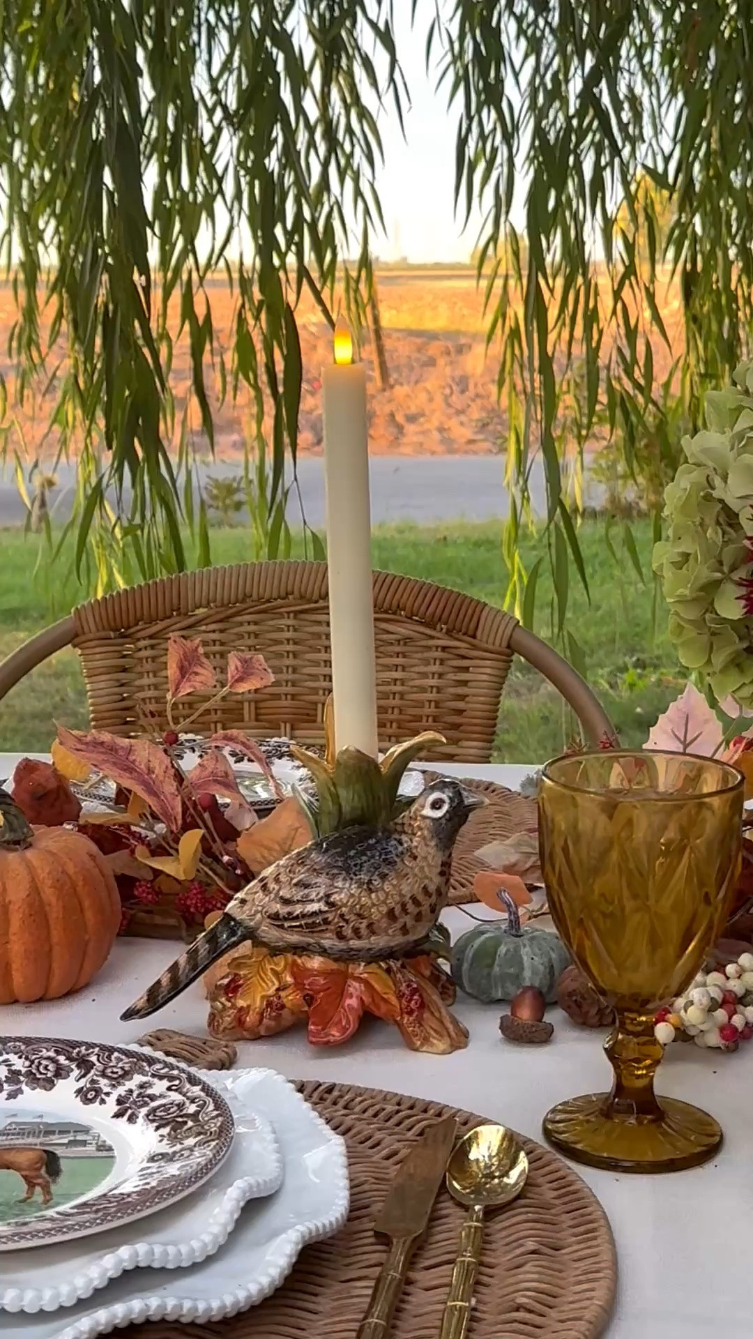 #ad @Wayfair has everything you need to create the perfect Thanksgiving tablescape and the essentials you’ll need to make a meal you and your family will love! I adore these beautiful pheasant candlestick holders, these gorgeous horse plates, my trusty harvest leaf cake pan, my beloved Dutch oven, and that’s just the beginning! #wayfair #wayfairpartner