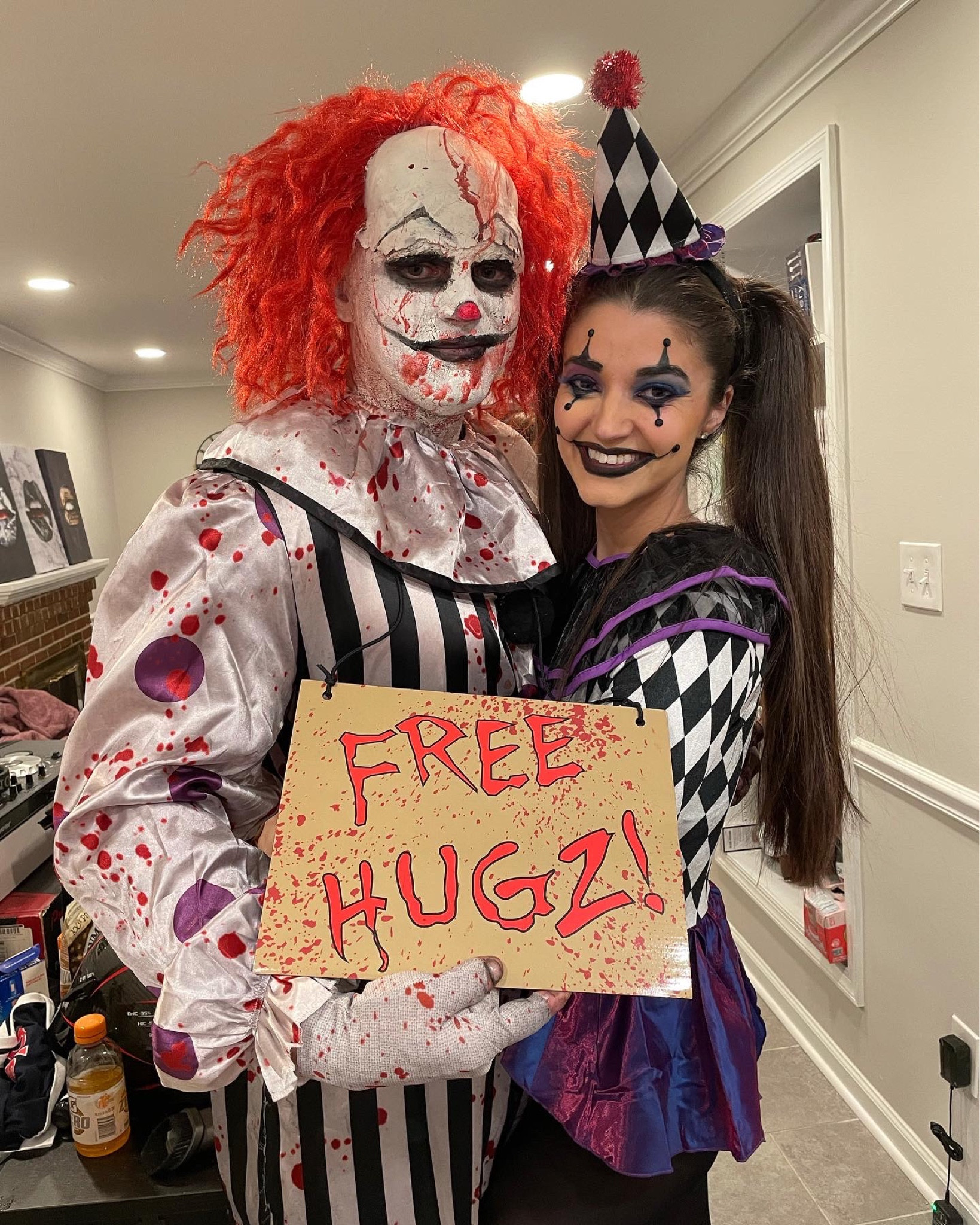 Free Hugs! These scary clowns costumes won us first place in a costume contest! 🙌🏼🖤 

🏷 Clown costumes, Couples halloween costumes, scary clown costumes 

#LTKHalloween #LTKmens #LTKunder100