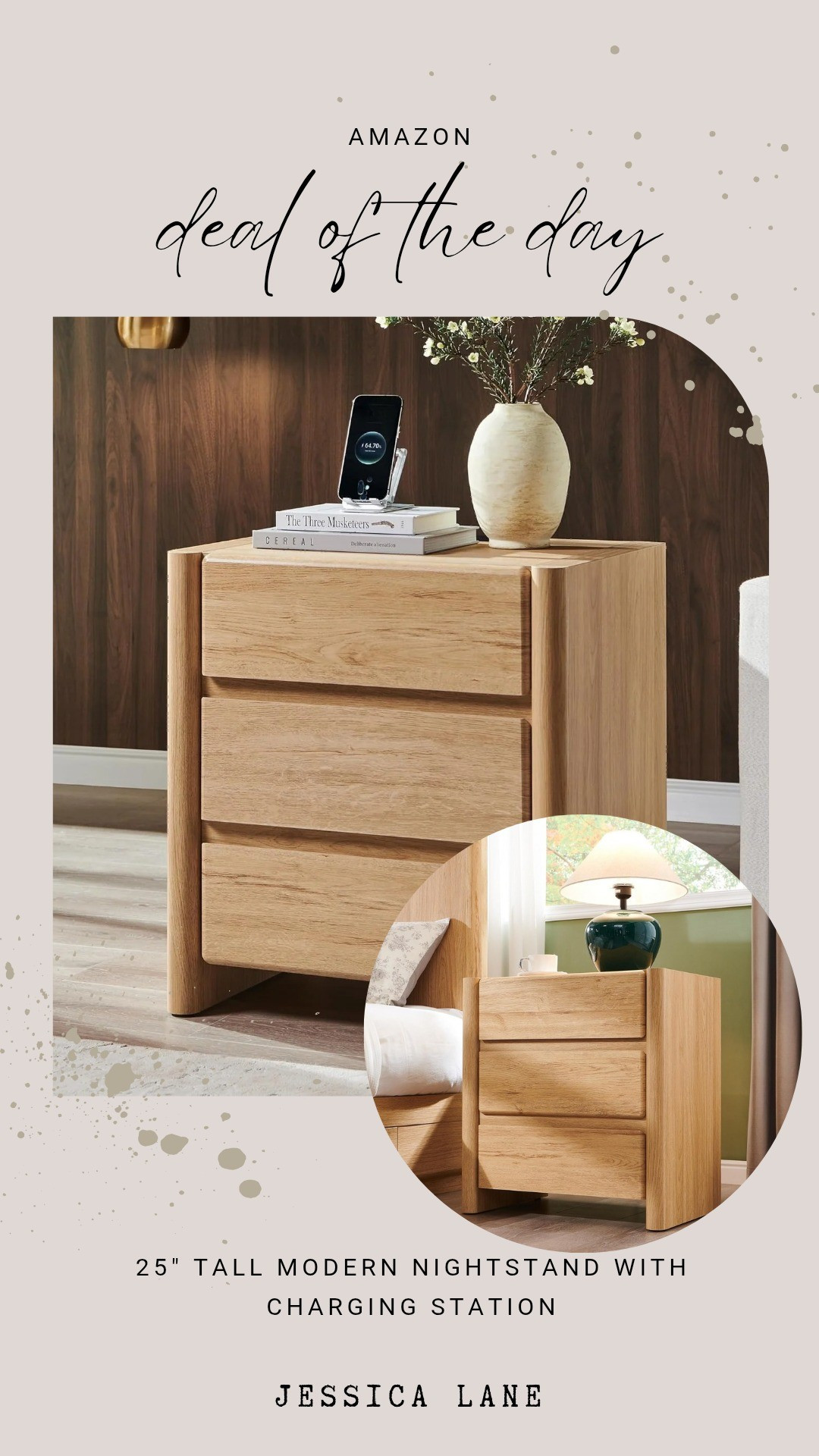 Functional meets stylish with this 25-inch nightstand equipped with a built-in charging port and sleek storage drawers. A must-have for organized bedside setups and modern bedroom suites. #nightstand #bedroomfurniture #homestorage #smartfurniture #bedroomideas

#LTKSaleAlert #LTKHome