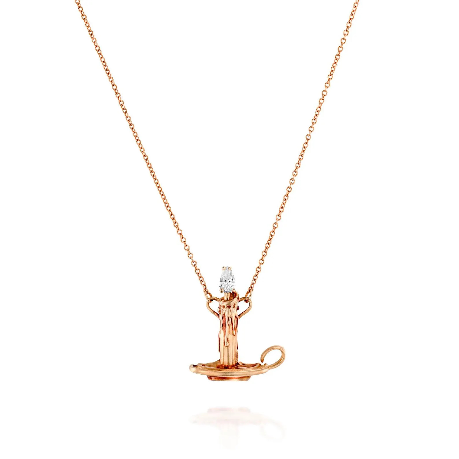 Solid Gold Diamond Necklace, Unique 14K Pendant, Moissanite Necklace, Art Nouveau, Art Deco, Vict... | Etsy (US)