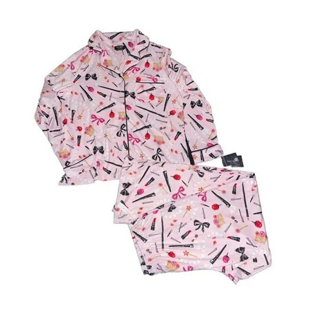 Kate Spade New York Women's 2pc Pajama Set Makeup Design Pink Size M | Walmart (US)