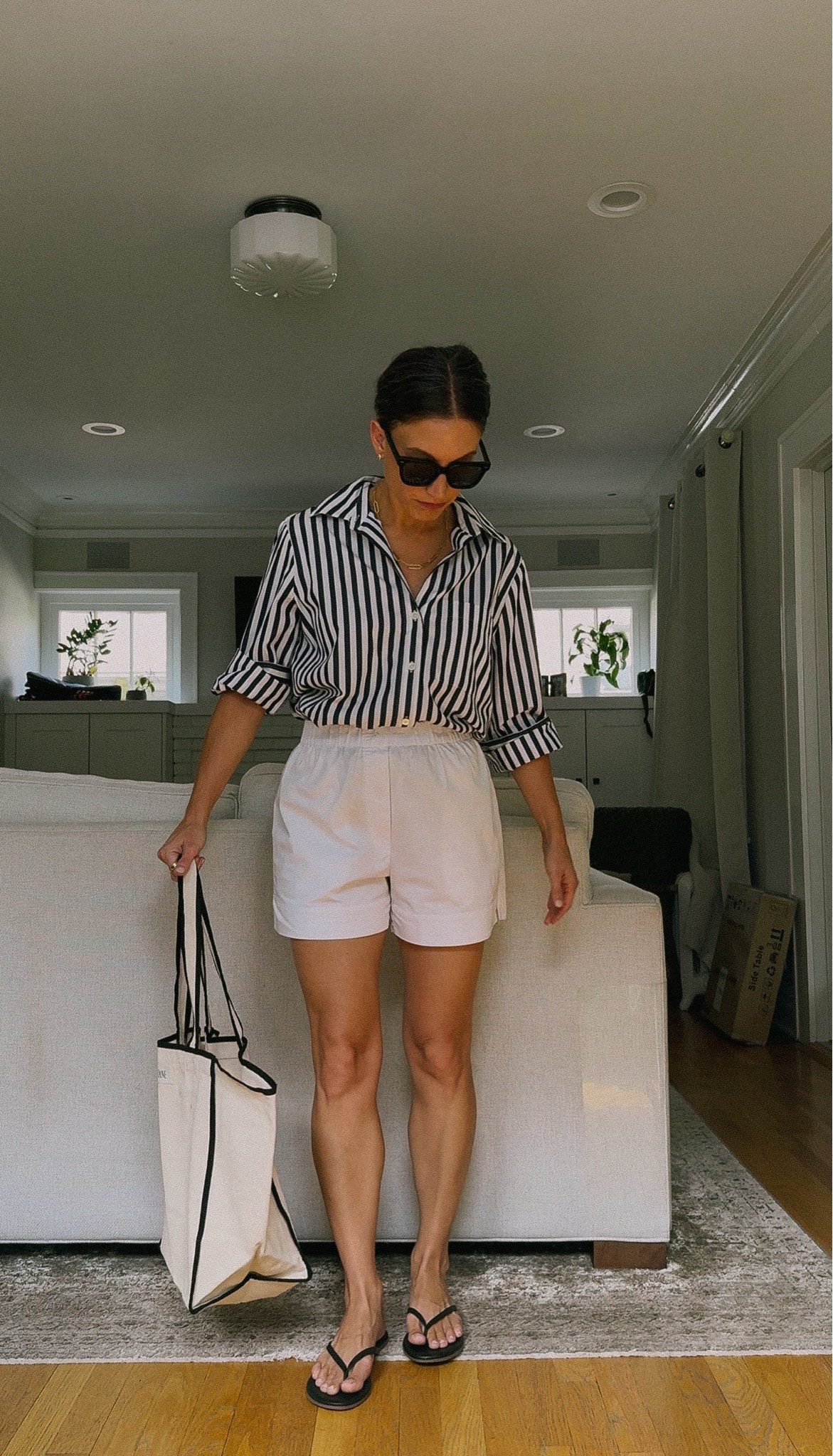 Sept Capsule // Day Three

Madewell shirt, XS, exact colorway sold out, similar linked. Sold Out NVC shorts, XS, TTS. Tkees sandals. Tote bag came in my Sèzane order, similar linked. Quince sunglasses. Similar necklace linked. Mejuri earrings.

#LTKootd #LTKPetite #LTKOver40