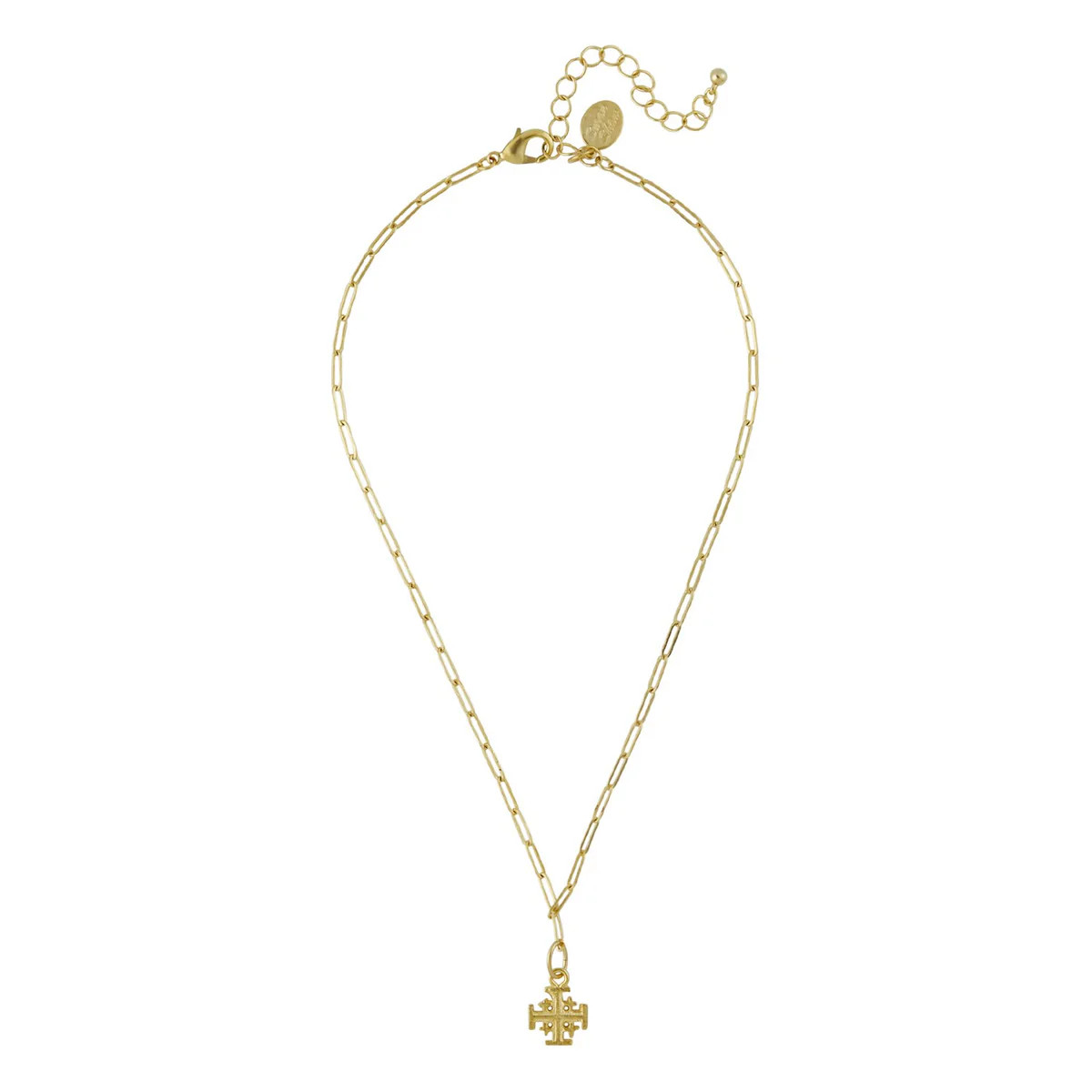 Jerusalem Cross Paperclip Necklace | Susan Shaw