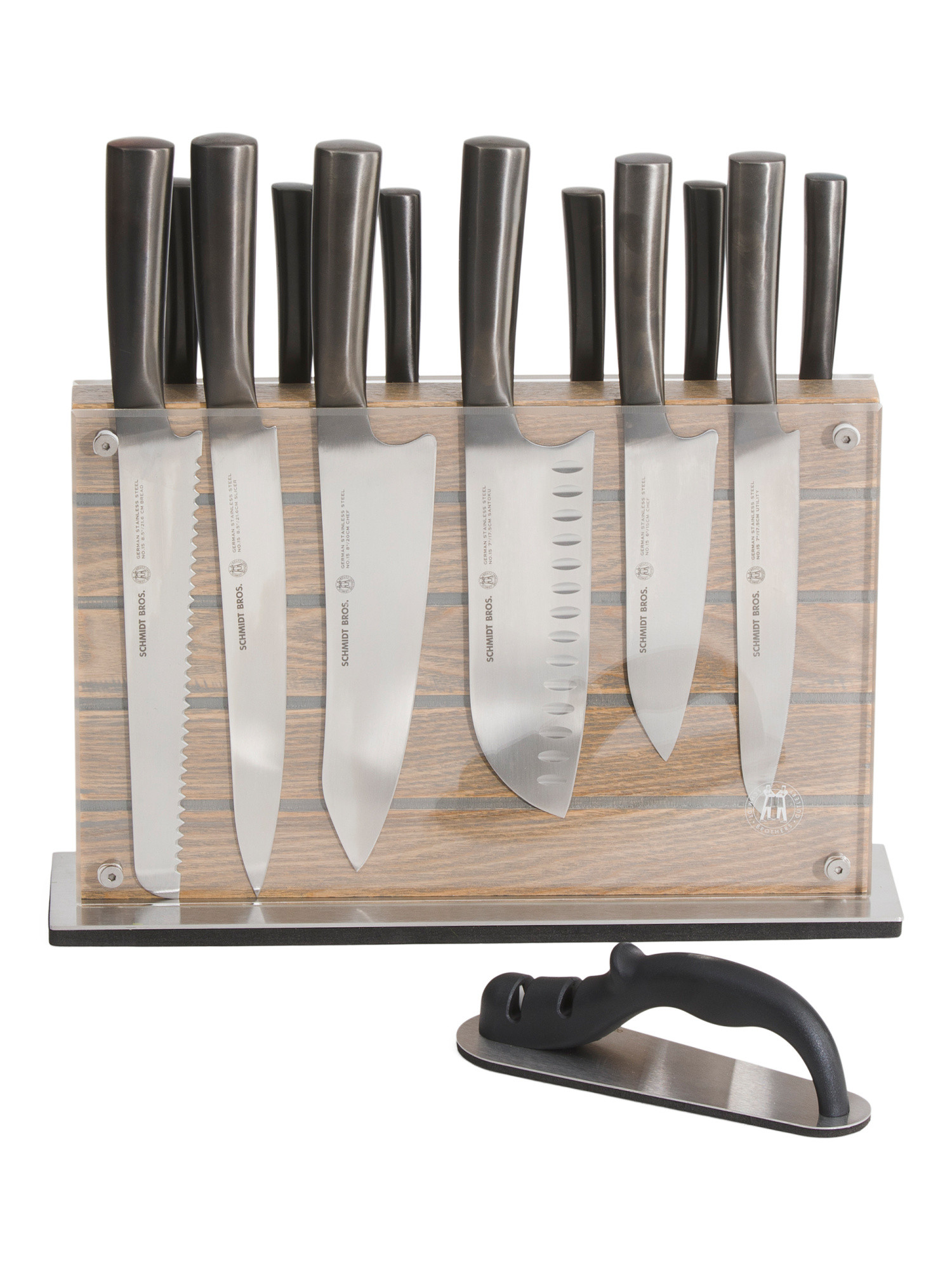15pc Stainless Steel Shiplap Knife Set | TJ Maxx