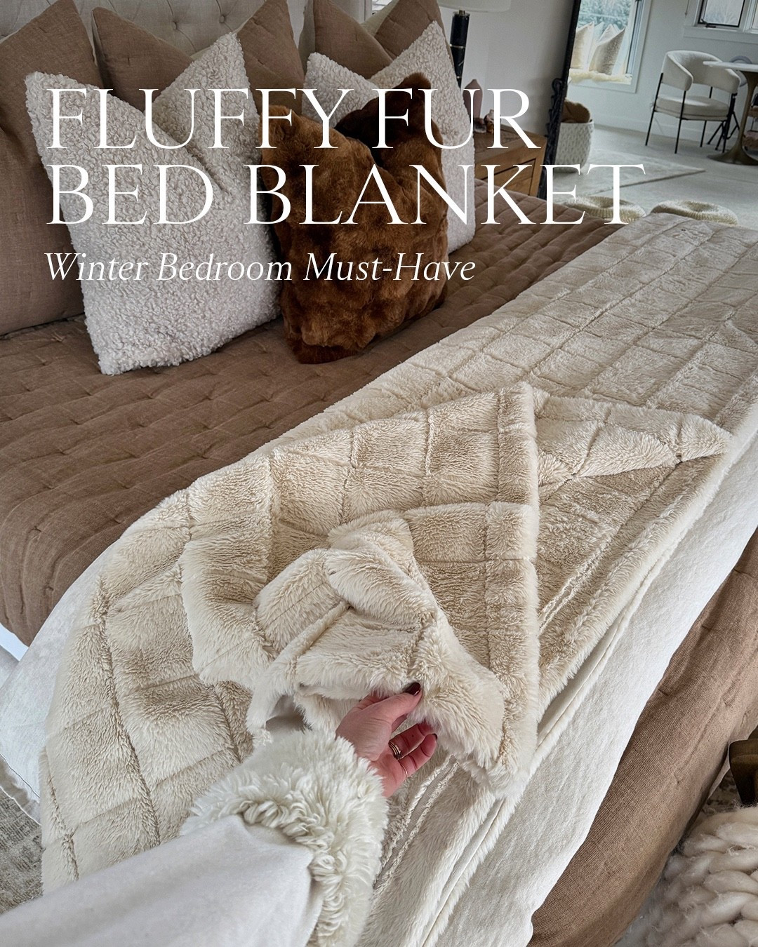 My favorite cozy winter bed addition! A fluffy fur blanket 👏🏻

Home decor 
Bedroom
Bedding 

#LTKSeasonal #LTKHome