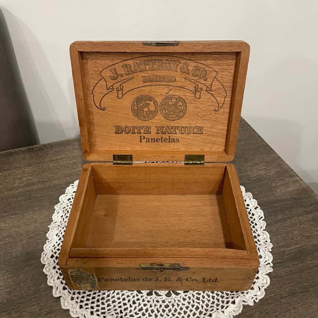 Vintage Wooden Cigar Box J. Rattray & Co - Etsy | Etsy (US)