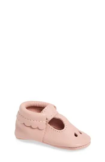 Infant Girl's Freshly Picked Perforated Mary Jane Moccasin, Size 1 M - Pink | Nordstrom