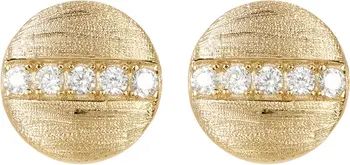 Adornia 14K Yellow Gold Plated Swarovski Crystal Accented Coin Stud Earrings | Nordstromrack | Nordstrom Rack