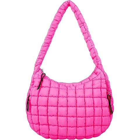 Juoxeepy Quilted Tote Bag Large Carryall Puffer Shoulder Bag Lightweight Padding Hobo Bag | Amazon (US)
