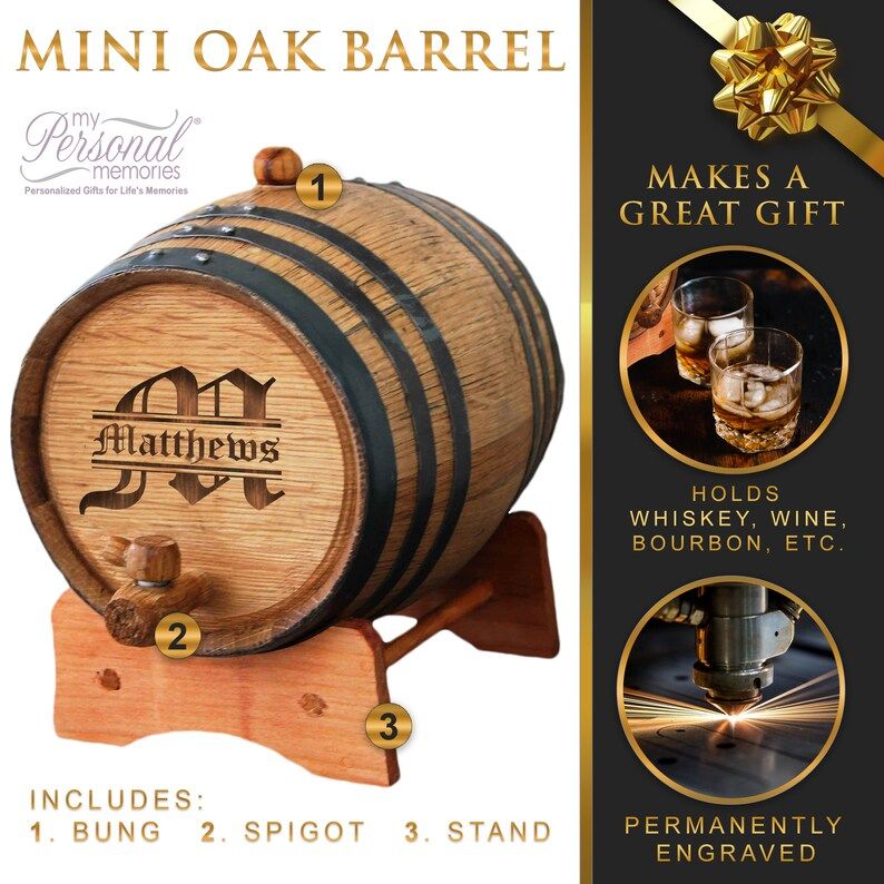 Personalized Mini-Oak Whiskey Barrel  Groomsmen Gift  | Etsy | Etsy (US)