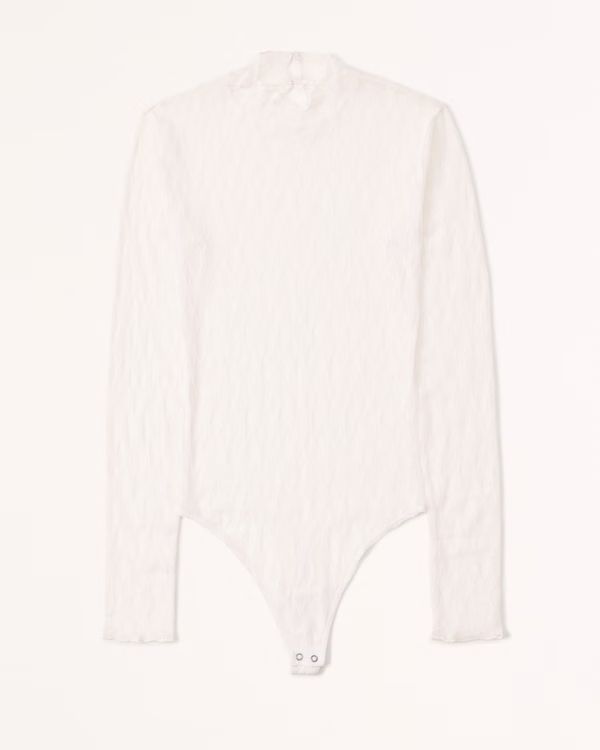 Women's Long-Sleeve Lace Bodysuit | Women's Tops | Abercrombie.com | Abercrombie & Fitch (US)