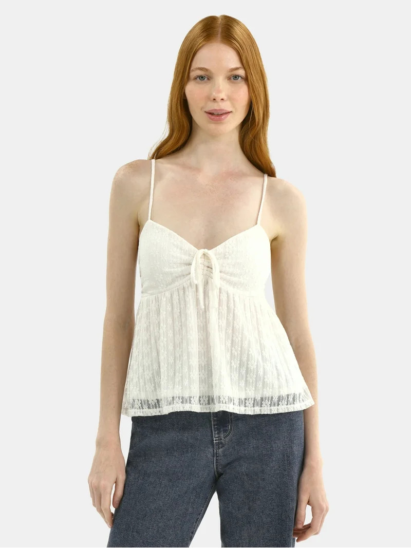 No Boundaries Babydoll Lace Top, Women's | Walmart (US)