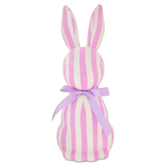 Striped Bunny Tabletop Decoration, Purple and White, 16", Easter by Way To Celebrate | Walmart (US)