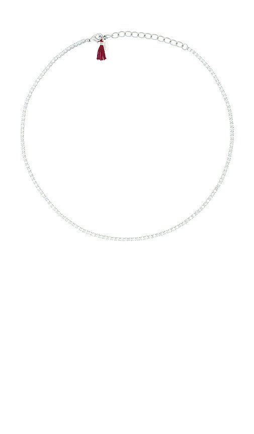 SHASHI Diamond Tennis Necklace in Metallic Silver. | Revolve Clothing (Global)
