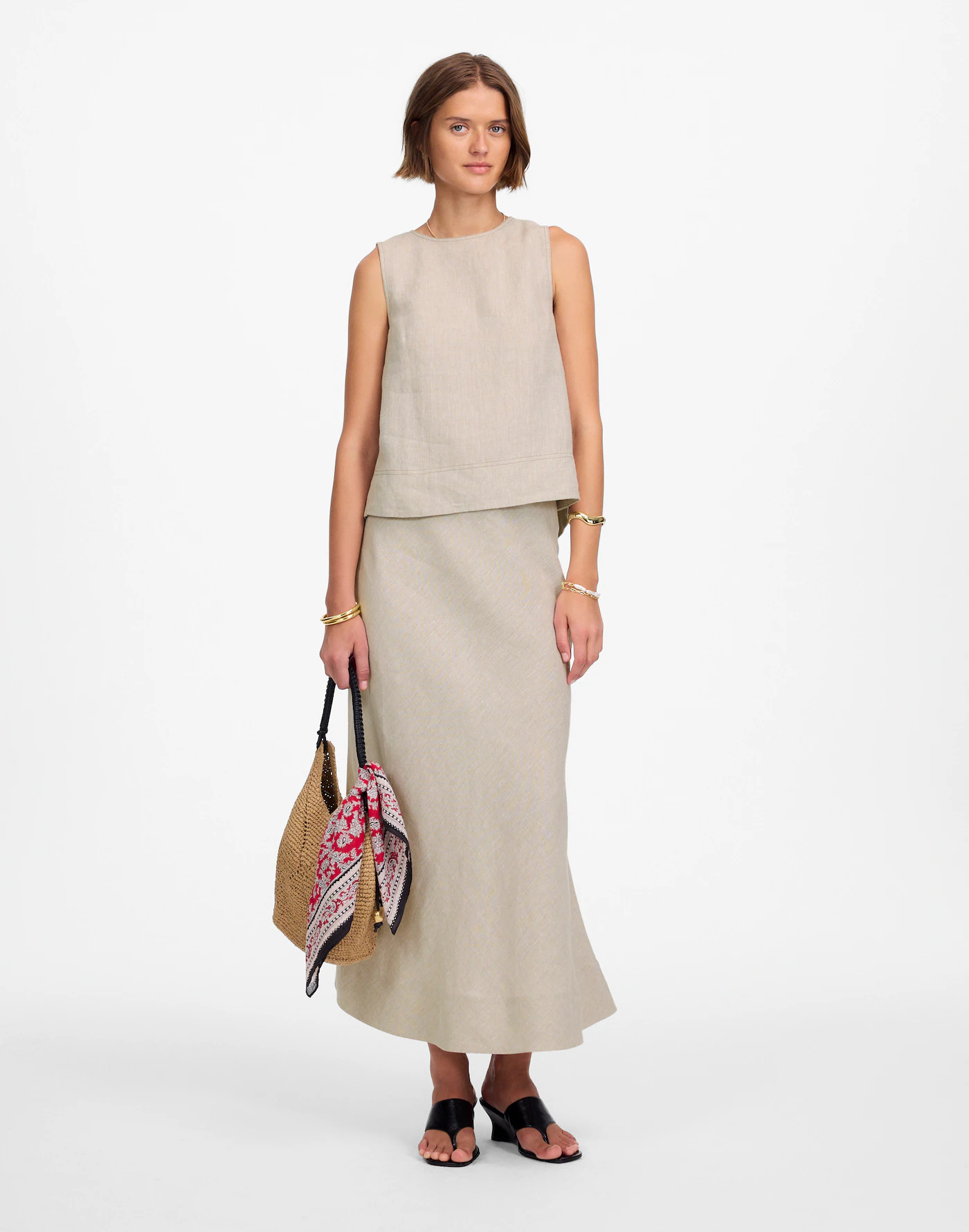 Linen Pleated Shell Top | Madewell