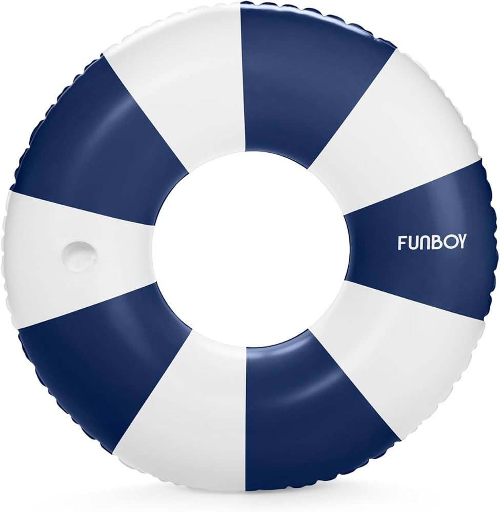 FUNBOY Giant Vintage Stripe Inflatable Tube Pool Float with Cup Holder 48" Large Pool Float for A... | Amazon (US)