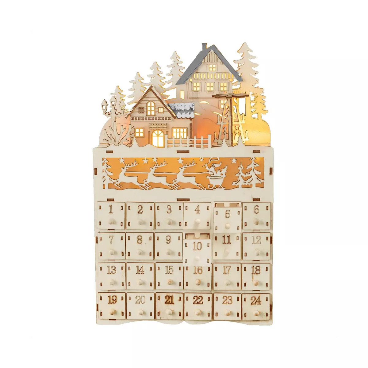 Joiedomi Christmas LED Wooden Advent Calendar | Target