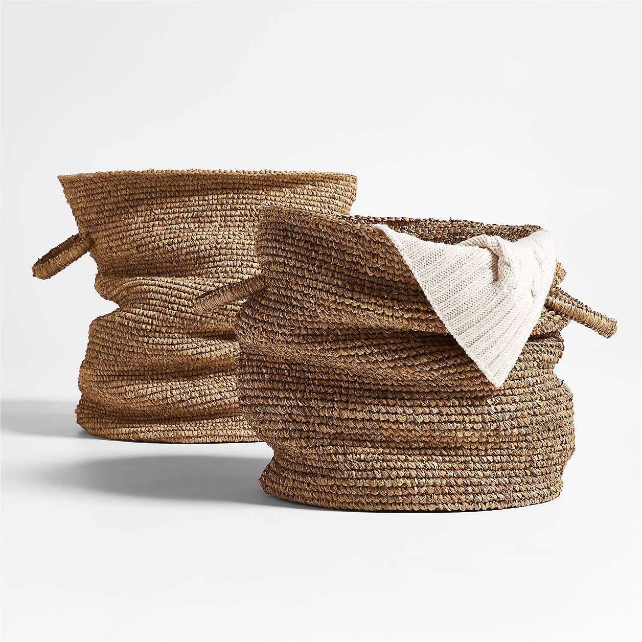 Wobbly Large Natural Brown Decorative Basket by Leanne Ford + Reviews | Crate & Barrel | Crate & Barrel