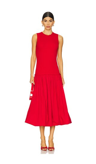 SIMONMILLER Yanez Poplin Combo Dress in Red. - size XL | Revolve Clothing (Global)