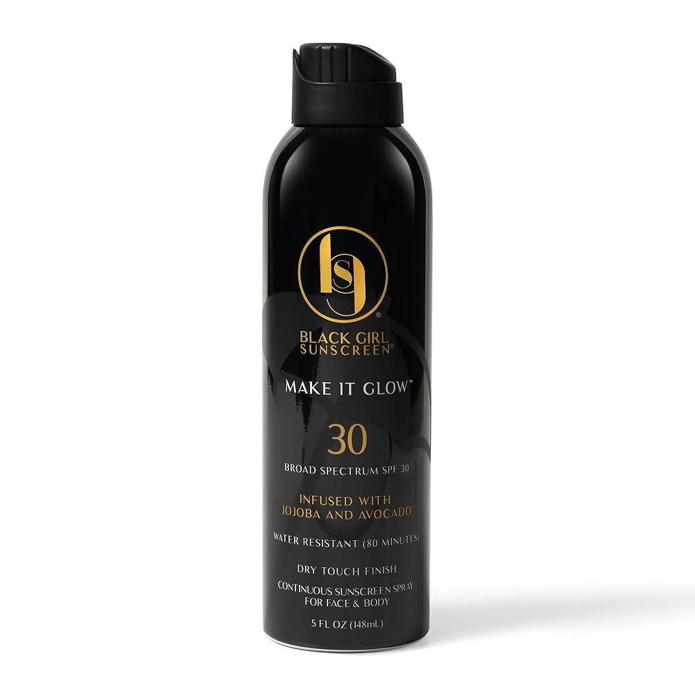 Make it Glow Face & Body Moisturizing Sunscreen Spray SPF 30, No White-Residue for Melanin Rich S... | Amazon (US)