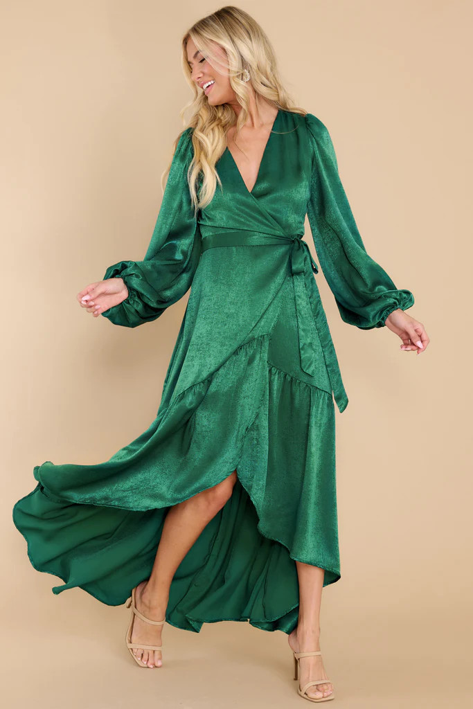 You Enchant Me Emerald Green Maxi Dress | Red Dress 