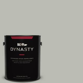 BEHR DYNASTY 1 gal. #N380-3 Weathered Moss One-Coat Hide Matte Interior Stain-Blocking Paint & Pr... | The Home Depot