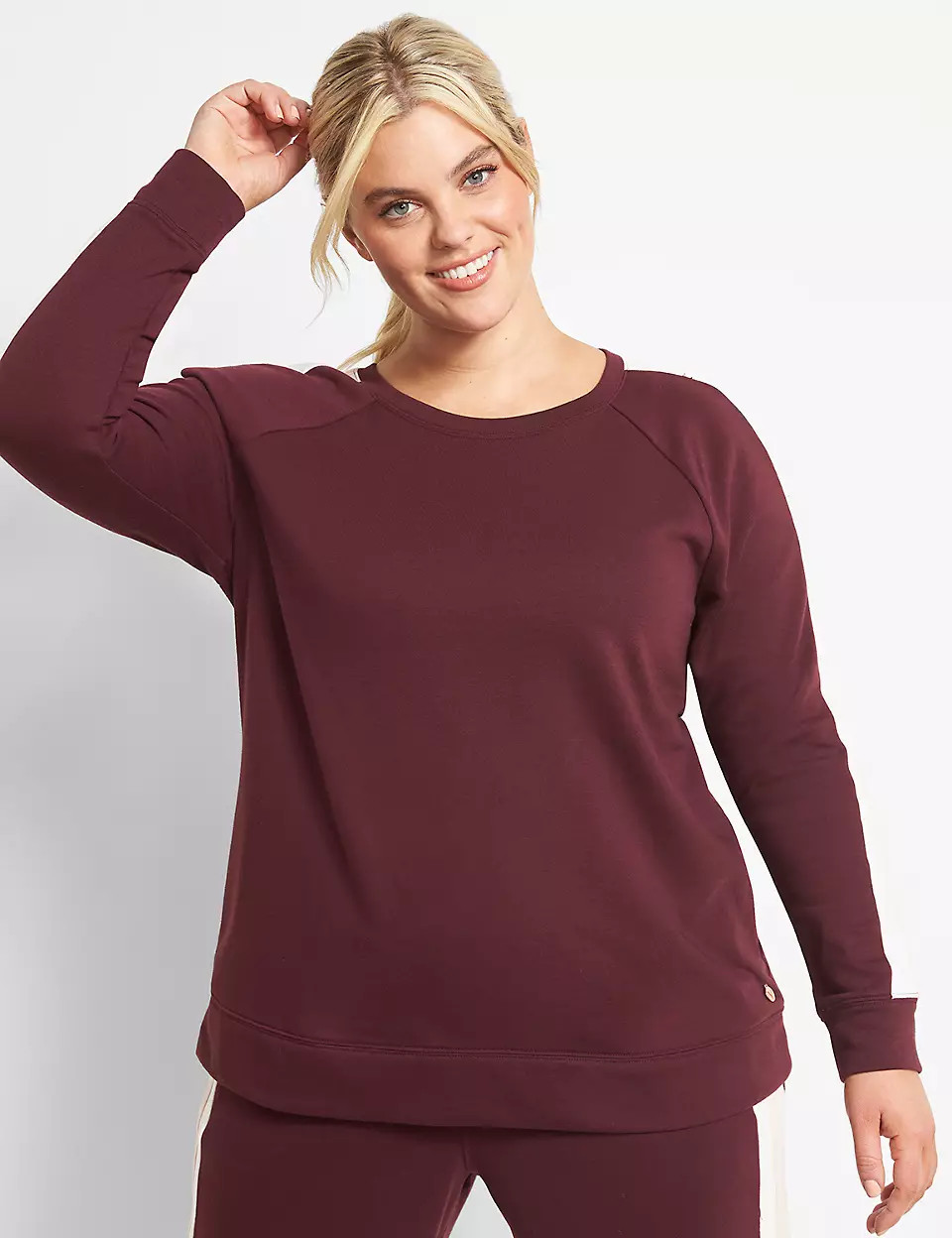 LIVI Crew-Neck Sweatshirt - Stripe | Lane Bryant (US)