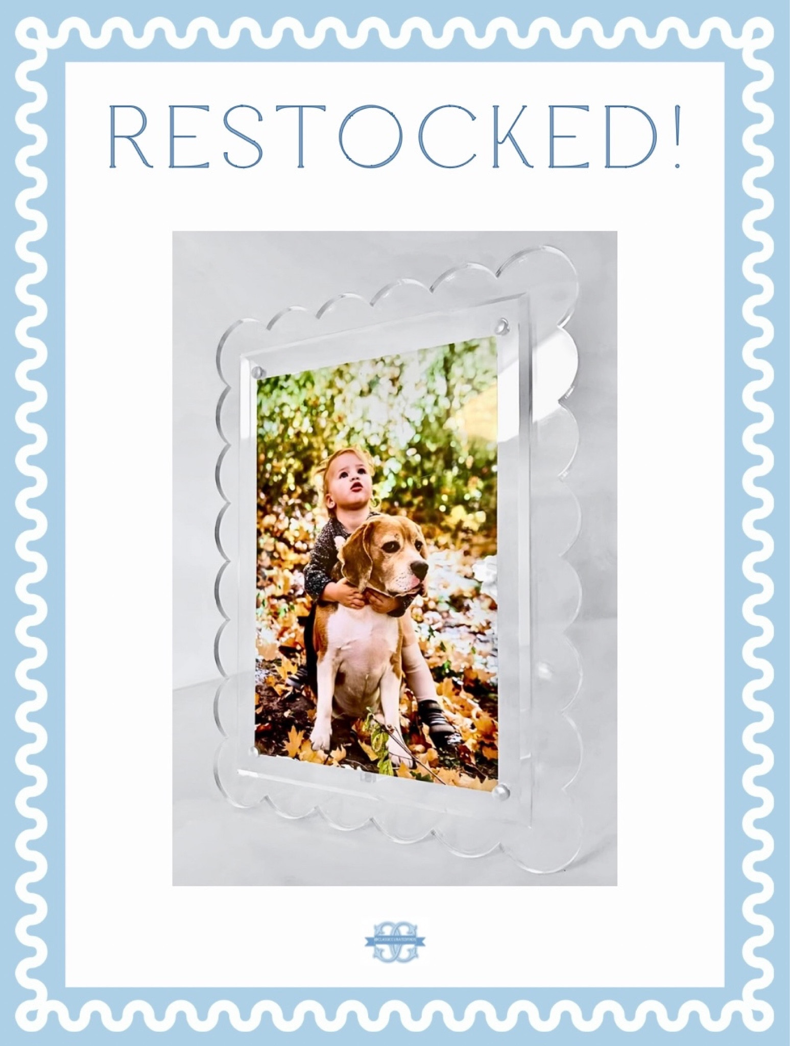 Set of 2 Acrylic Scalloped picture frames back in stock on Amazon!!

#LTKhome