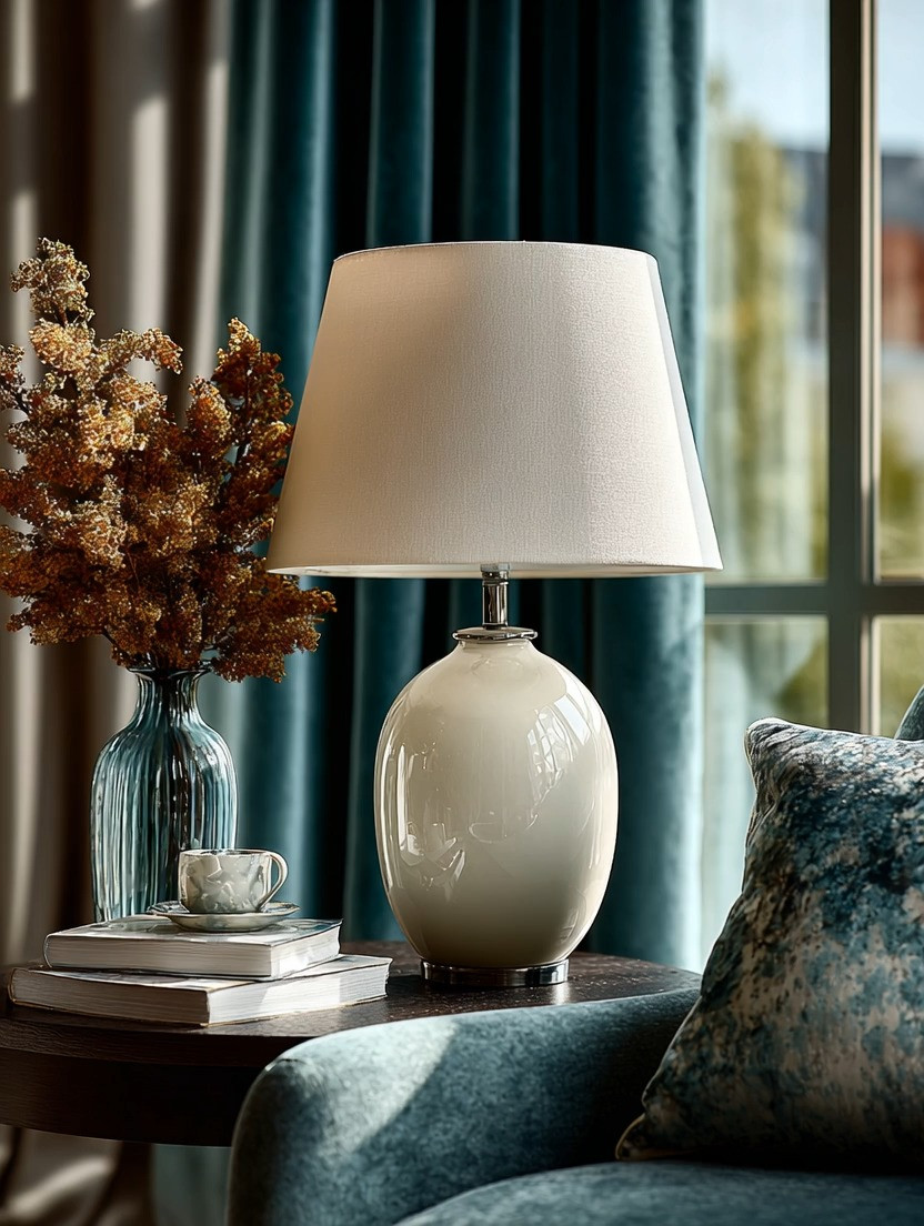 Rich jewel tones are beautiful in a home.
Deep teal, burgundy, olive green, espresso brown, charcoal, layered earthy tones — they create warmth, personality, and that luxurious collected look modern homes are embracing again.

But every bold space needs balance.

And one of the easiest ways to soften rich decor without losing the elegance is with an ivory-on-ivory table lamp.

There is something timeless about a large ivory ceramic base paired with a soft off-white shade. It instantly creates visual contrast while still feeling calm, warm, and cohesive with the rest of the room.

The beauty of this styling trick is that it works everywhere.
Living rooms.
Bedrooms.
Reading corners.
Console tables.
Even home offices.

If your room feels beautiful but slightly heavy with darker tones or bold velvet textures, this is the detail that quietly balances everything.

During the day, the lamp adds softness and elegance.
At night, it creates that warm layered glow that makes a home feel peaceful and luxurious instead of overly bright or flat.

And the key is scale.
Go for a substantial base and an oversized shade so the lamp becomes part of the decor itself, not just a practical lighting piece.

Sometimes the most elegant rooms are not created by adding more color.
They are created by balancing color beautifully.

In this edit, we included elegant ivory and off-white table lamps designed to pair perfectly with jewel-toned decor and modern warm interiors.

#HomeDecor #LightingIdeas #LuxuryInteriors
 

 #LTKHome