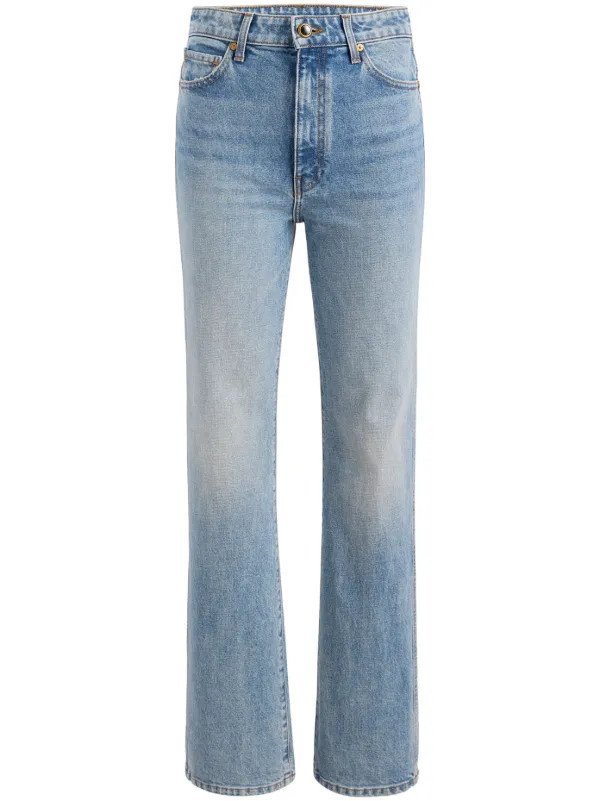 KHAITE Danielle straight-leg Jeans | Blue | FARFETCH | Farfetch Global