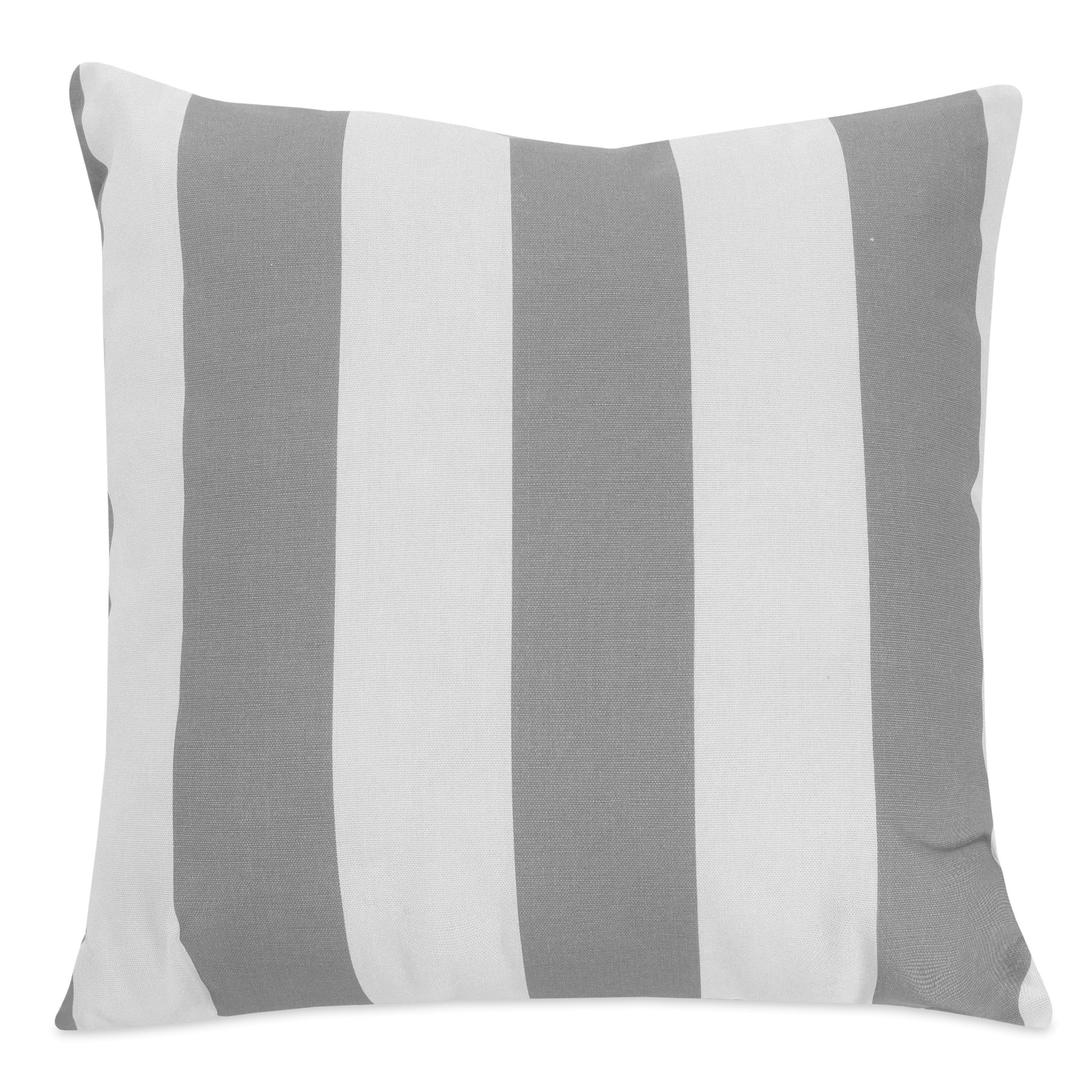 Majestic Home Goods Indoor Outdoor Gray Vertical Stripe Large Decorative Throw Pillow 20 in L x 8... | Walmart (US)