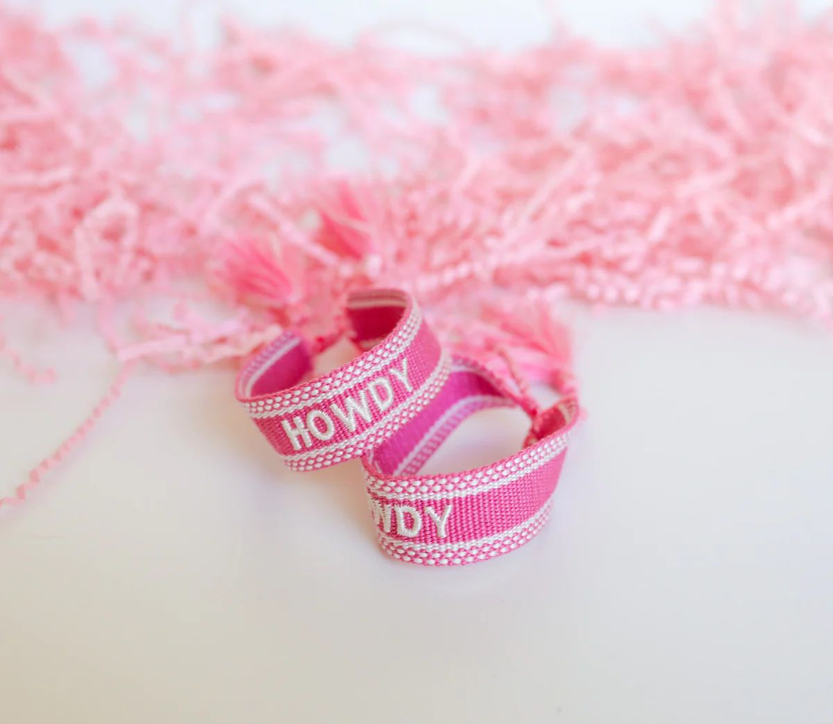 Pink Howdy Tassel Bracelet | Beaded Blondes