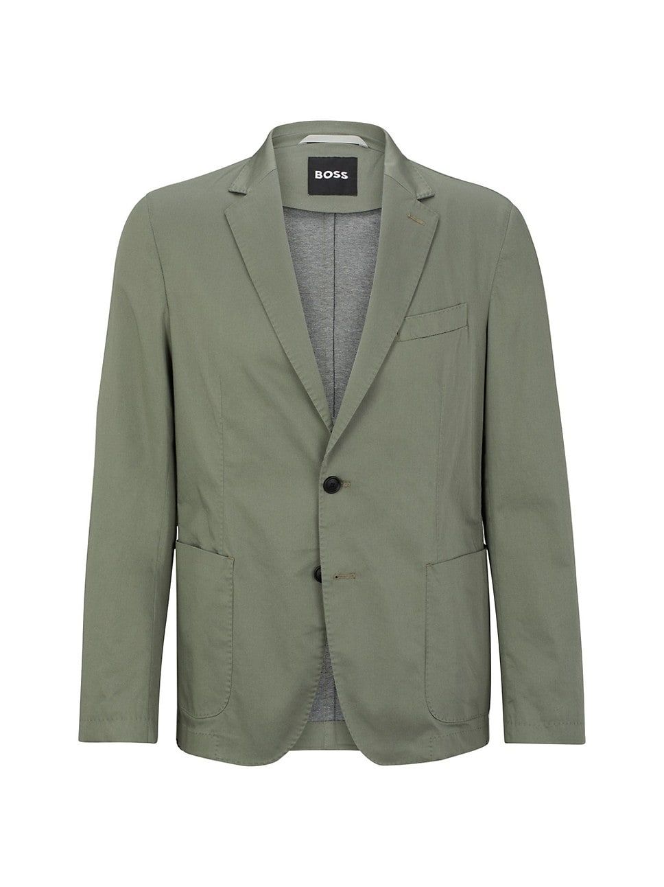 Slim-Fit Jacket in a Crease-Resistant Cotton Blend | Saks Fifth Avenue
