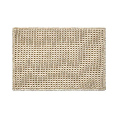 Waffle Bathroom Mat, Non-Slip, Washable, Super Absorbent And Quick Drying, Beige | Wayfair North America