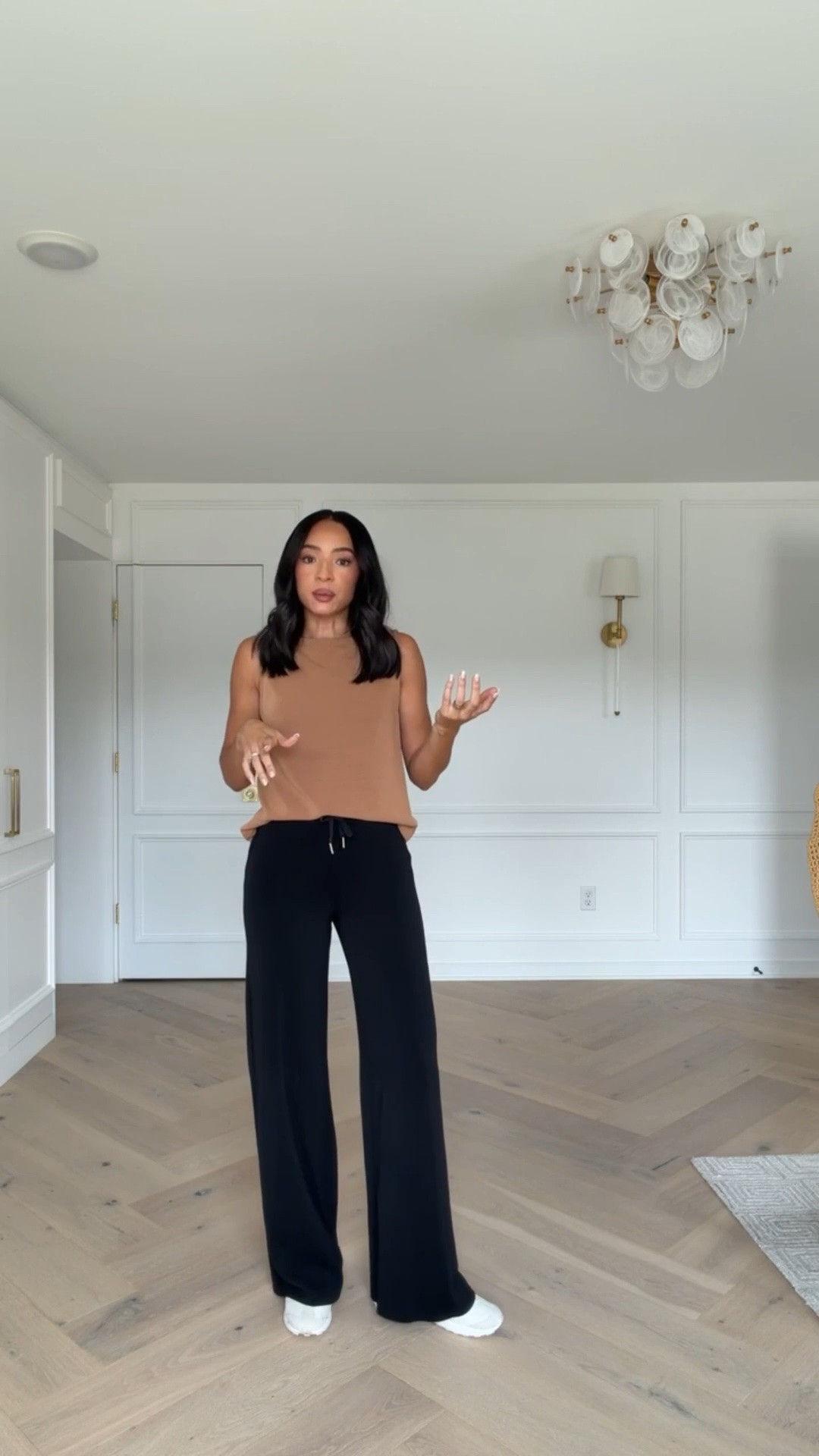 Use code NENAXSPANX to save 15% off your first order! This material is so lightweight, comfortable and buttery soft! Wearing size S tank and size XS tall straight leg pant (run long - I’m 5’8” for reference) 

casual outfit, work from home outfit, summer outfit, summer fashion, mom outfit, postpartum outfit, spanx set, airessentials set, travel outfit, airport outfit, loungewear