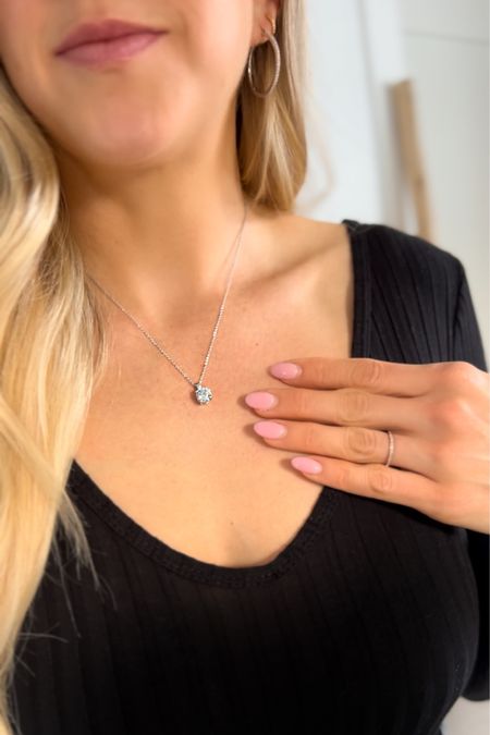 Angara lab-grown solitaire necklace that is absolutely stunning.  #ad It costs a fraction of what a natural diamond costs and is chemically, physically, and visually the same!  I’m so in love with this necklace!  It would make the perfect gift for a special occasion!

Wedding gift
Mother’s Day gift
Jewelry 
