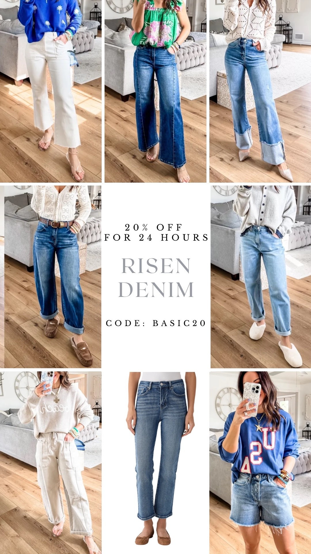 Code: BASIC20 thru 6/5. Wearing 25 in all. Denim shorts. Cargo pants. White jeans. Wide leg jeans. Barrel jeans.

#LTKSaleAlert #LTKPetite #LTKOver40
