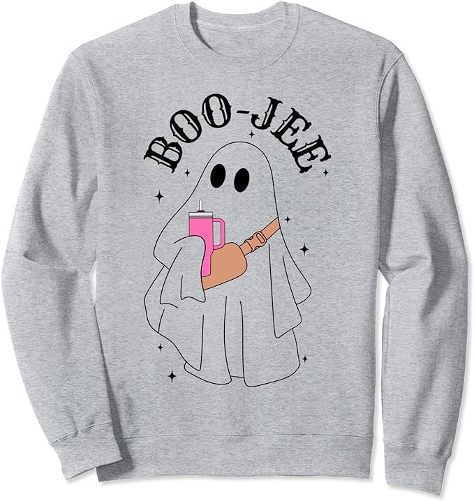 Boo-Jee Funny Fall Halloween Cool Ghost Boujee Spooky Season Sweatshirt | Amazon (US)
