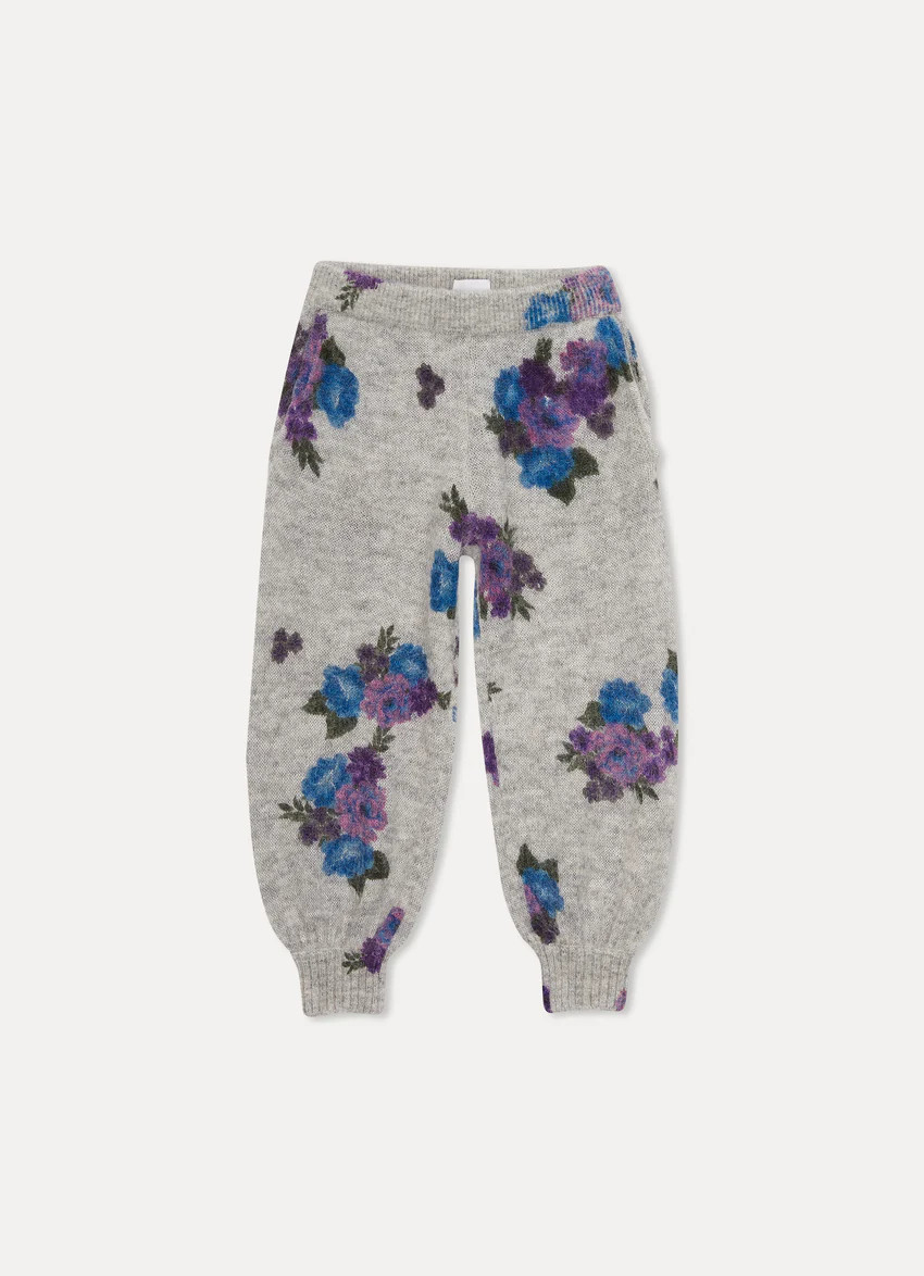Kids Floral Joggers Gray Blue | Something Navy | Something Navy