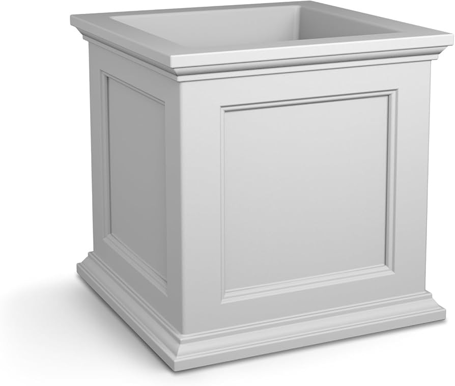 Mayne 5825W Fairfield 20in Square Planter, 20in L x 20in W x 20in H, White | Amazon (US)
