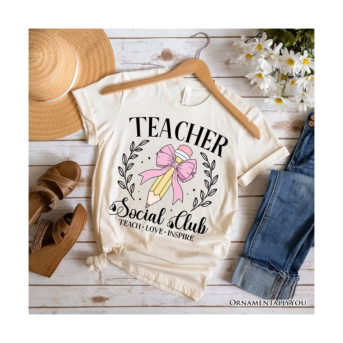 Teacher Social Club T-Shirt, White, Natural, and Black Tee for Stylish Educators| OrnamentallyYou | Target