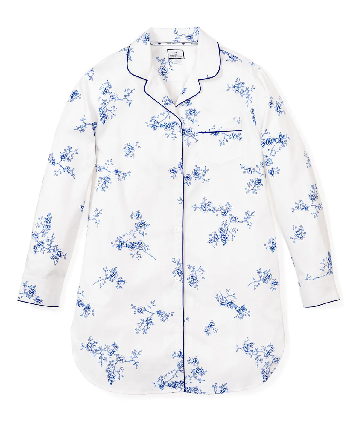 Women's Indigo Floral Nightshirt | Over The Moon
