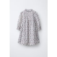 Zara - Floral Pintuck Dress - Gray / Natural - 11-12 Years (58,3 Inches) - Kids | Zara US