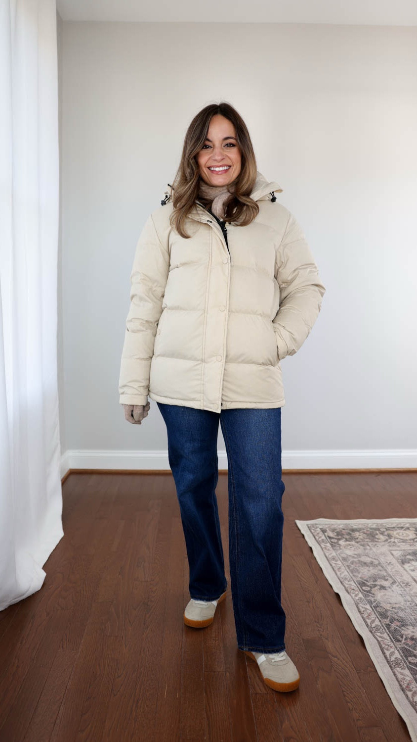 Build a cold weather outfit with me using a few of my favorite pieces from @onequince #quincepartner 

Organic Jersey Cotton Stretch Long Sleeve: XS
100% Cashmere Gloves and Scarf 
Organic Cotton Fisherman Sweater: XS in Speckled Beige 
Responsible Down Puffer Coat: XS in Oatmilk
Jeans: 24 x 28"

#LTKPetite #LTKSeasonal