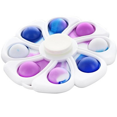 BOB Gift Pop Fidget Toy Spinner White Flower 8-Button Bubble Popping Game | Target