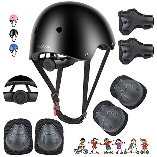DaCool Kids Bike Helmet Skateboard Knee Pads - Toddler Helmet Adjustable for 3-8 Years Old Boys Girls Kids Protective Gear Set for Sport Cycling Bike Roller Skating Scooter | Amazon (US)
